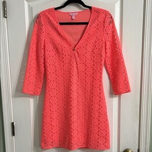 Lilly Pulitzer Vibrant Salmon/Pink dress. 👗